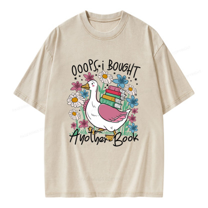 Pagewings Oops I Bought Another Book Unisex Washed T-shirt