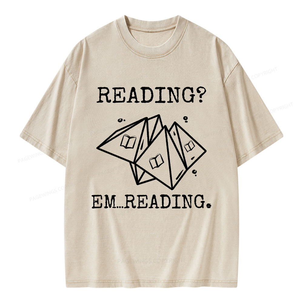 Pagewings Reading Em...Reading Unisex Washed T-shirt