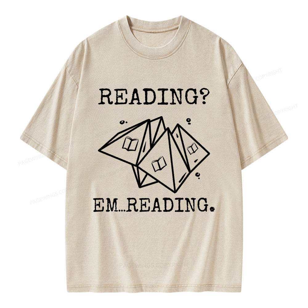 Pagewings Reading Em...Reading Unisex Washed T-shirt