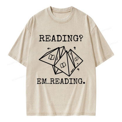 Pagewings Reading Em...Reading Unisex Washed T-shirt