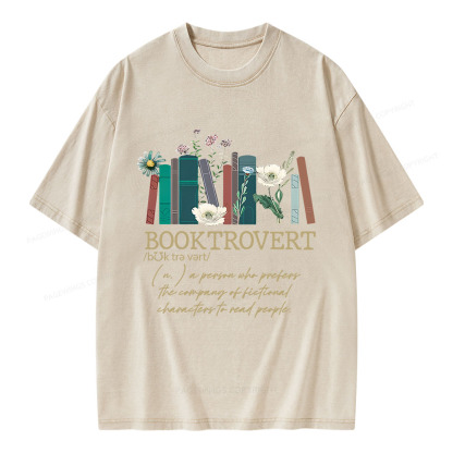 Pagewings Booktrovert Unisex Washed T-shirt