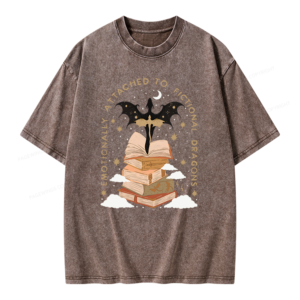 Pagewing Fantasy Romance Reader Gift Romantacy Unisex Washed T-shirt