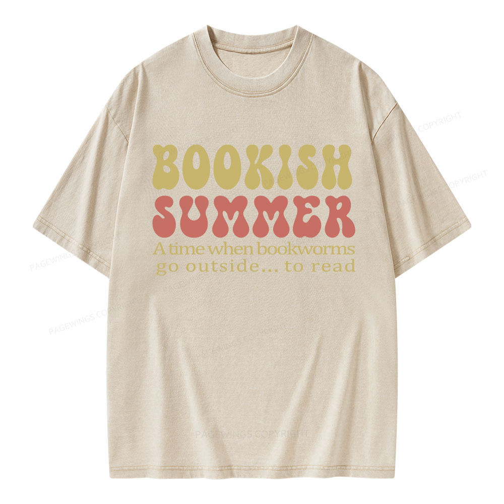 Pagewings Bookish Summer Unisex Washed T-shirt