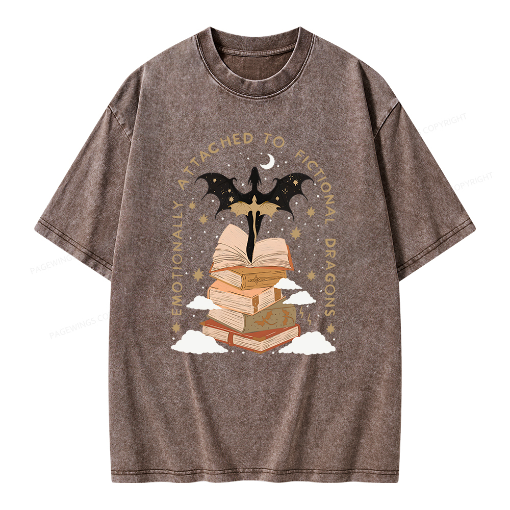 Pagewing Fantasy Romance Reader Gift Romantacy Unisex Washed T-shirt