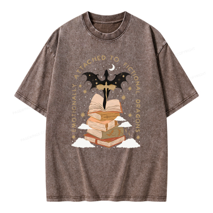 Pagewing Fantasy Romance Reader Gift Romantacy Unisex Washed T-shirt