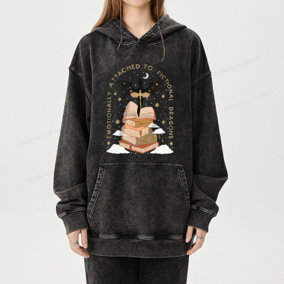 Pagewing Fantasy Romance Reader Gift Romantacy Unisex Washed Hoodie