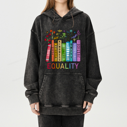 Pagewing Equal Rights Shirt Unisex Washed Hoodie
