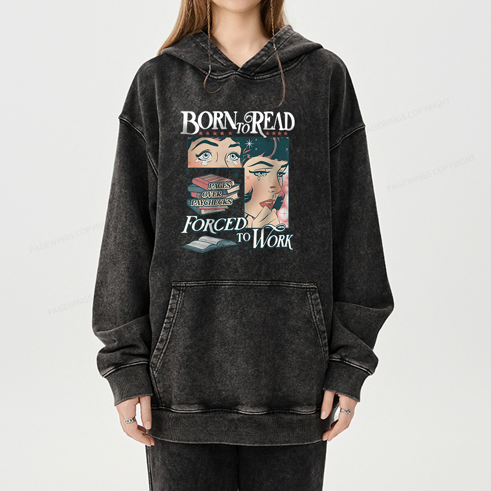 Pagewing Funny Liberal Shirt Unisex Washed Hoodie