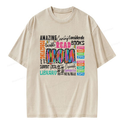 Pagewings Read Books Unisex Washed T-shirt