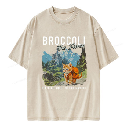 Pagewings Broccoli the Fierce Unisex Washed T-shirt