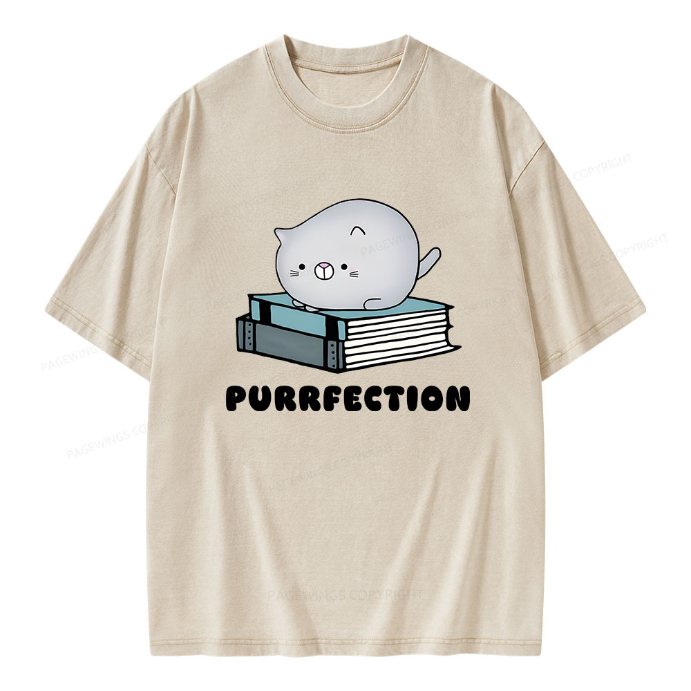 Pagewings Purrfection Unisex Washed T-shirt