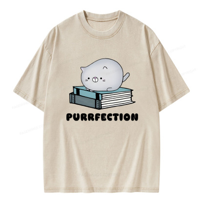 Pagewings Purrfection Unisex Washed T-shirt