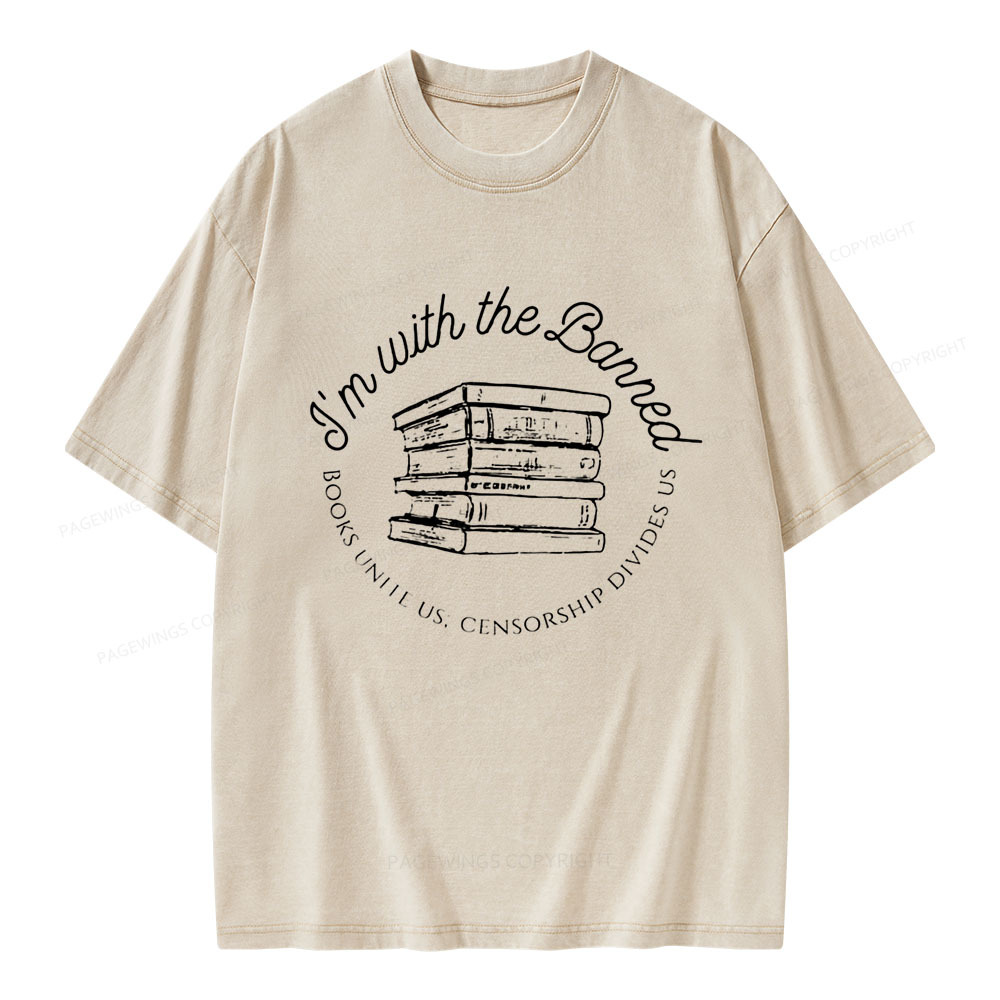 Pagewings I'm with the Banned Unisex Washed T-shirt