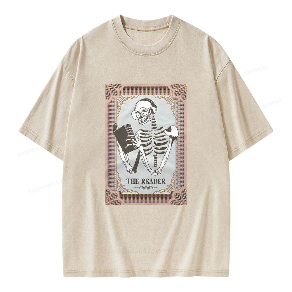 Pagewings The Reader Unisex Washed T-shirt