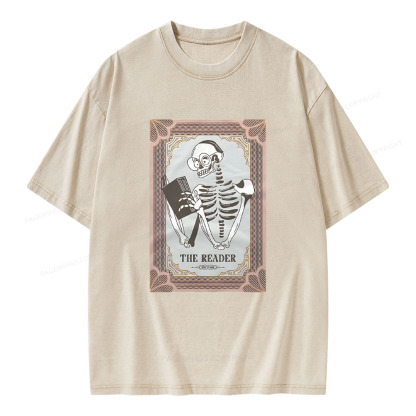 Pagewings The Reader Unisex Washed T-shirt