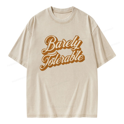 Pagewings Barely Tolerable Unisex Washed T-shirt