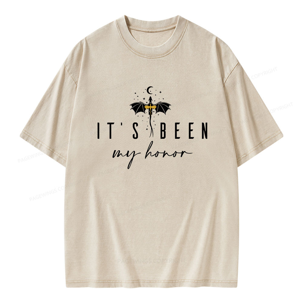 Pagewings It's Been My Honor Unisex Washed T-shirt