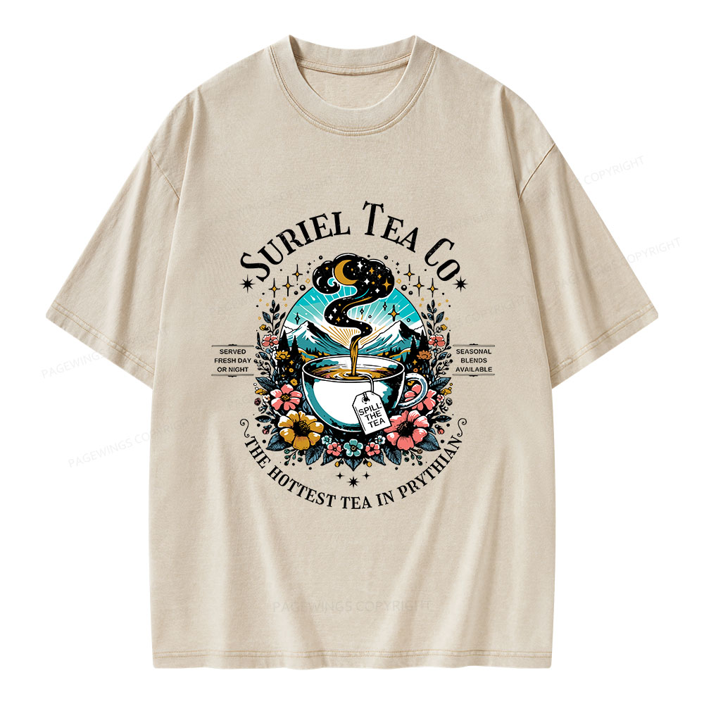 Pagewings Suriel Tea Co Unisex Washed T-shirt