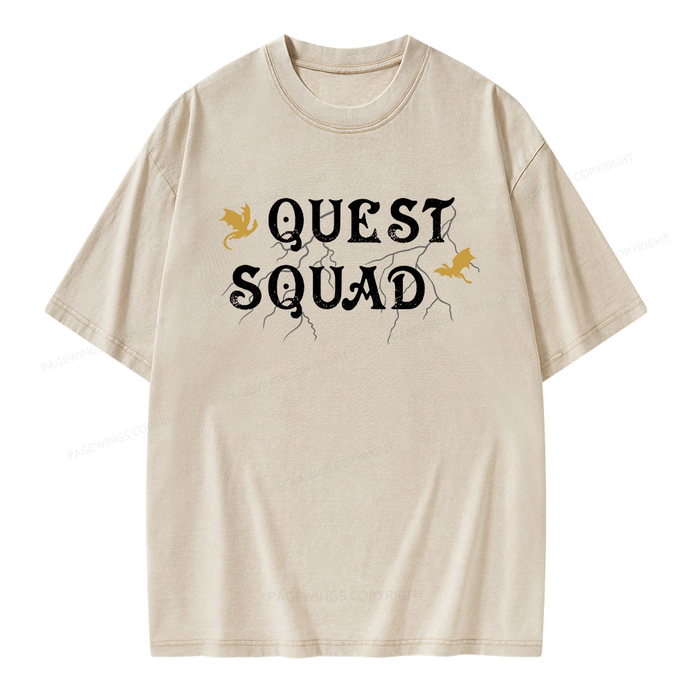 Pagewings Quest Squad Unisex Washed T-shirt
