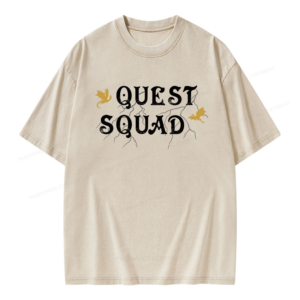 Pagewings Quest Squad Unisex Washed T-shirt