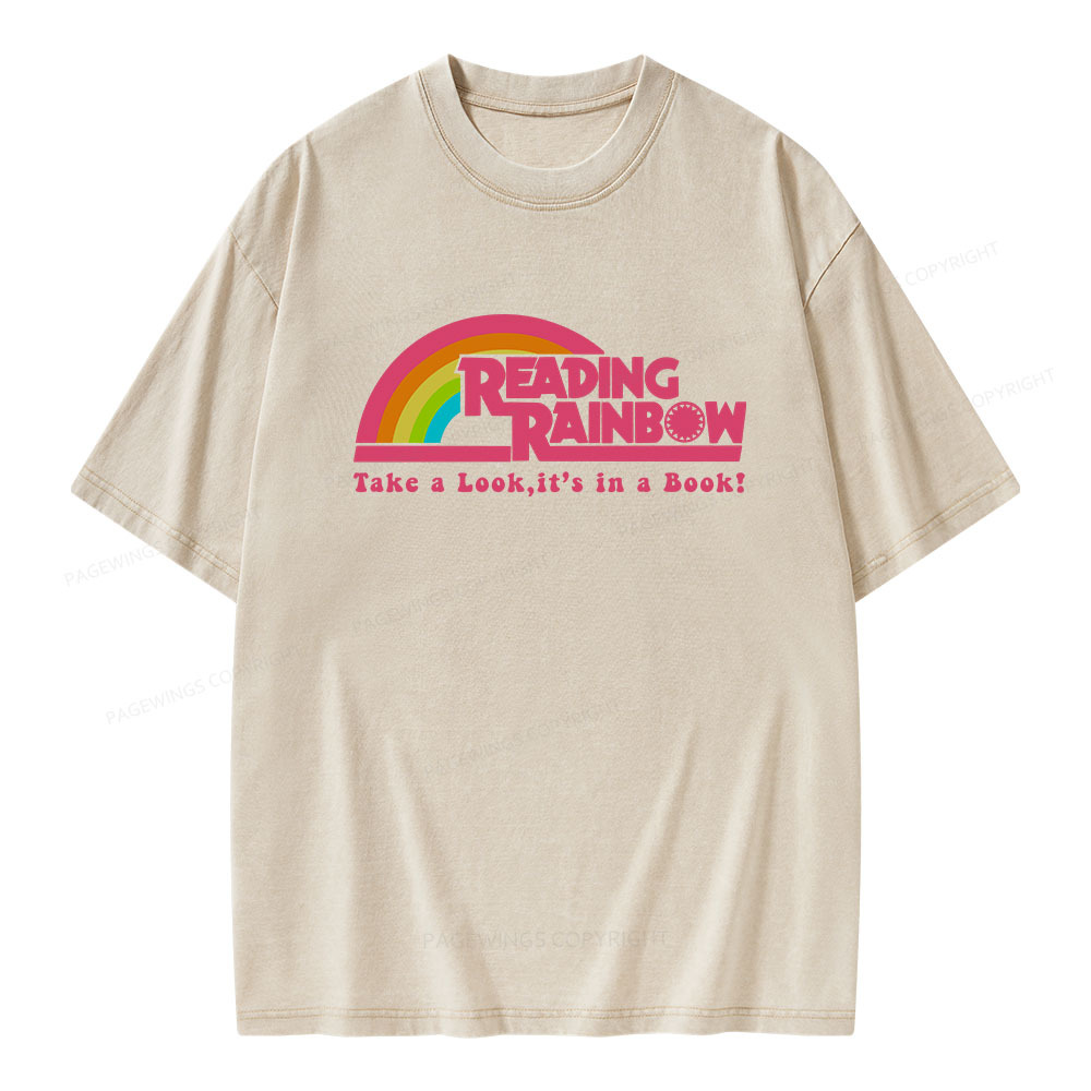 Pagewings Take a Look it's in a Book Unisex Washed T-shirt