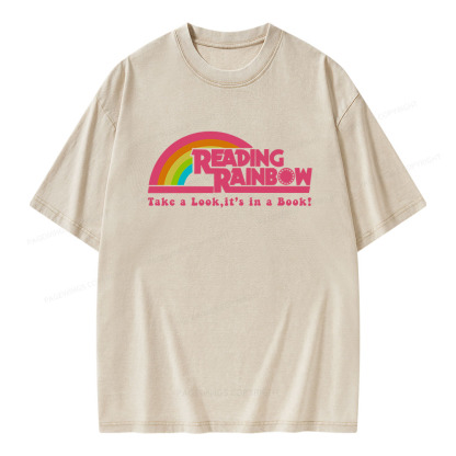 Pagewings Take a Look it's in a Book Unisex Washed T-shirt