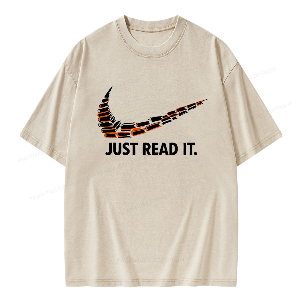 Pagewings Just Read It And Feel Deeply Unisex Washed T-shirt
