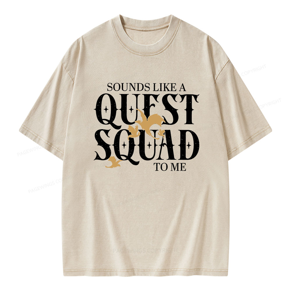 Pagewings Quest Squad Unisex Washed T-shirt