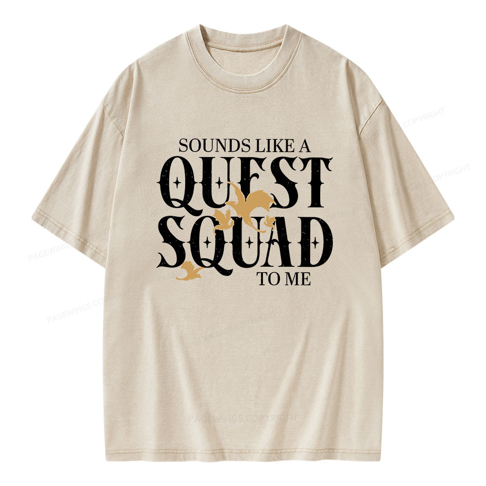 Pagewings Quest Squad Unisex Washed T-shirt