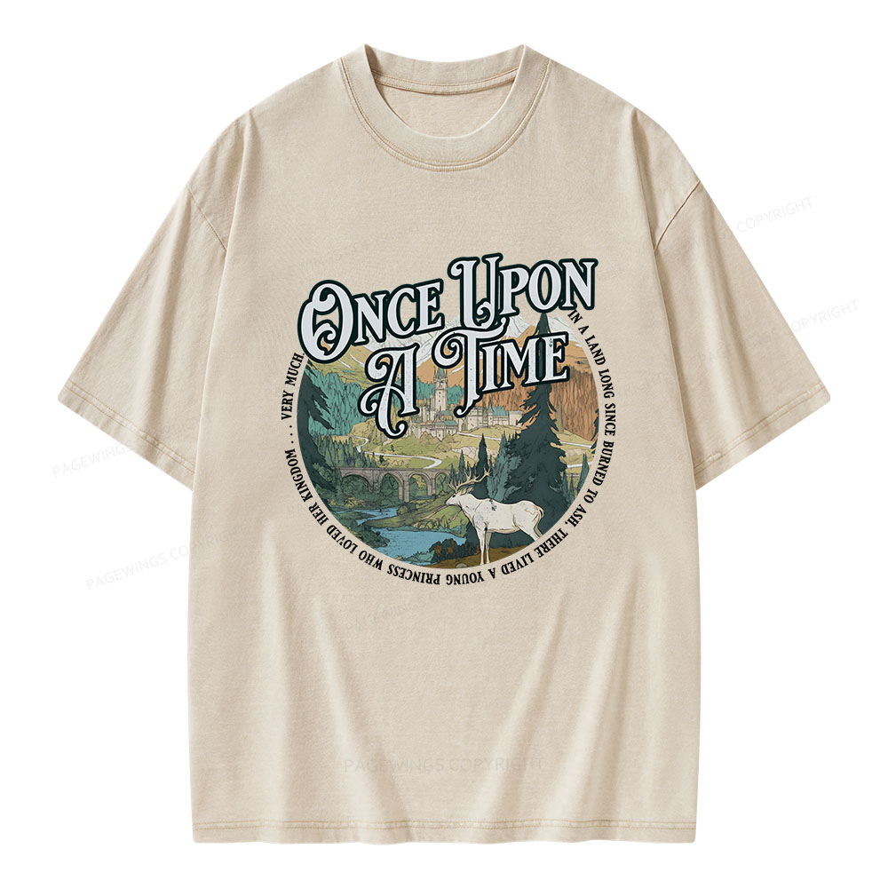 Pagewings Once Upon A Time Unisex Washed T-shirt