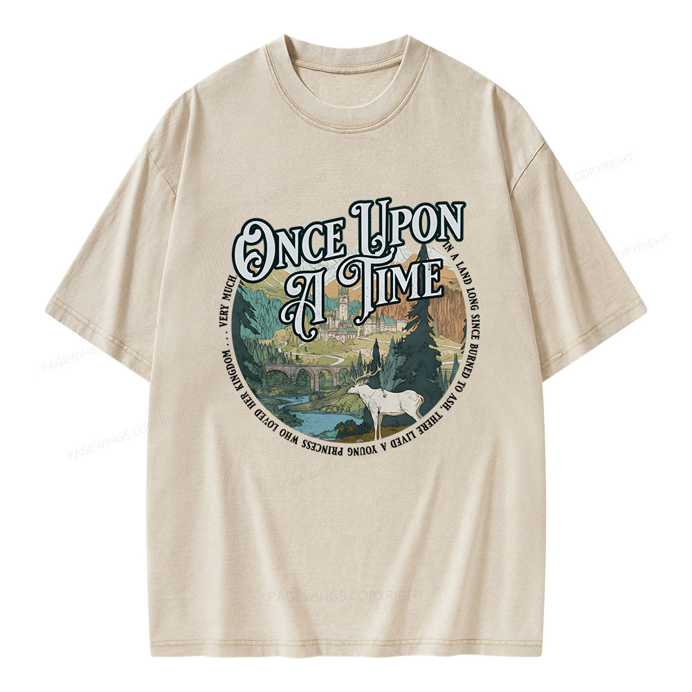 Pagewings Once Upon A Time Unisex Washed T-shirt