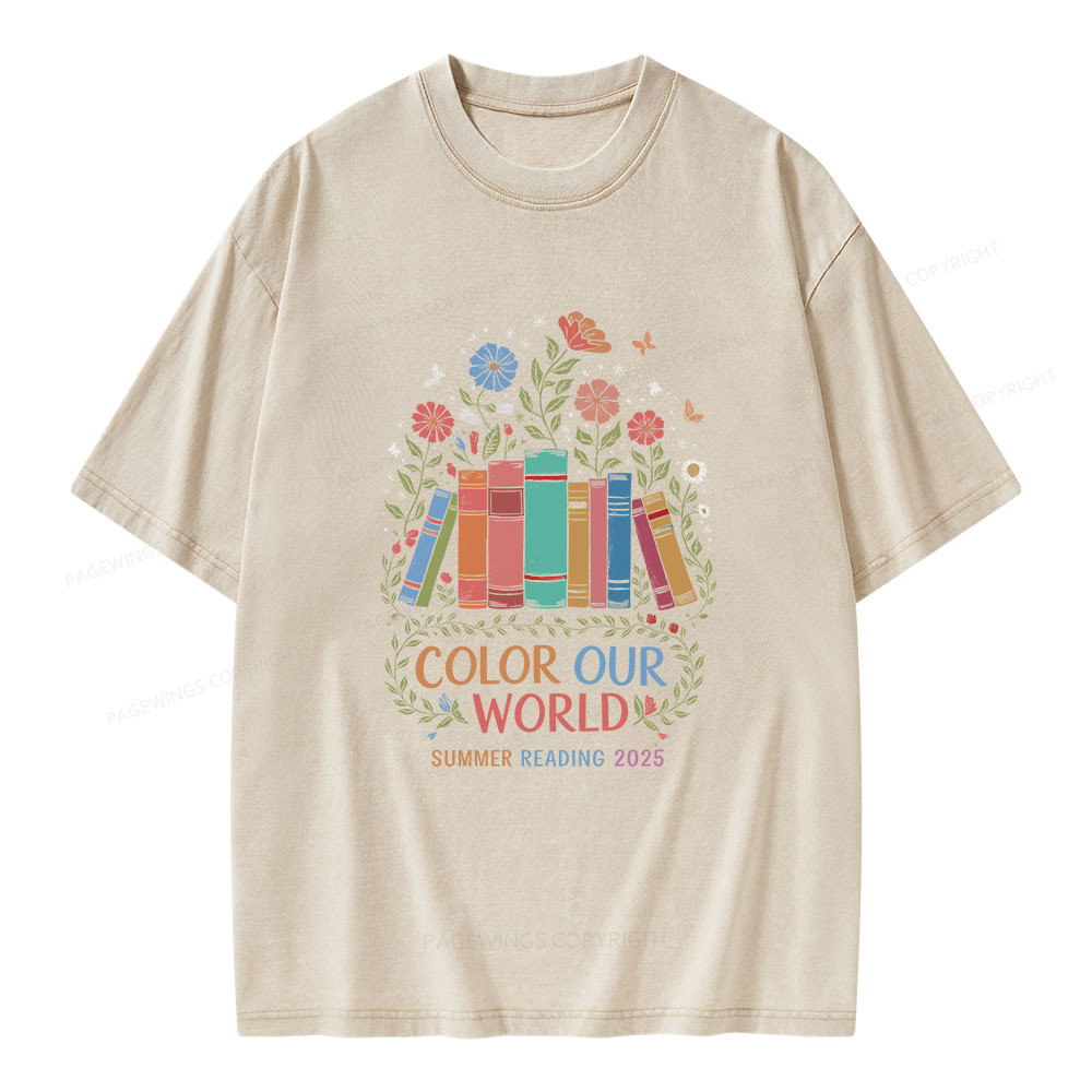 Pagewings Color Our World Unisex Washed T-shirt