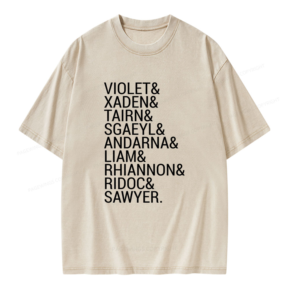 Pagewings Fourth Wing Squad Unisex Washed T-shirt