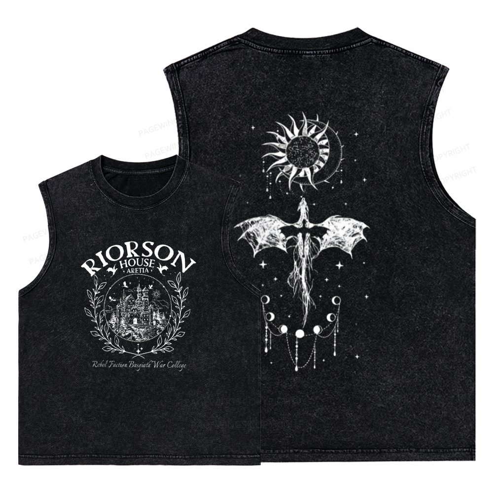 Pagewings Fourth Wing Unisex Washed Tank Top