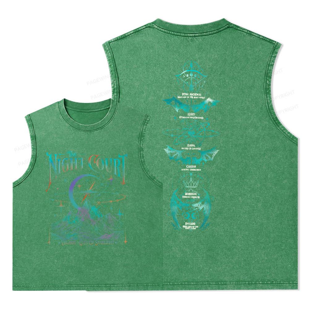 Pagewings The Night Court Unisex Washed Tank Top