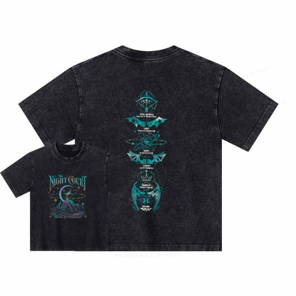 Pagewings The Night Court Unisex Kids Washed T-shirt