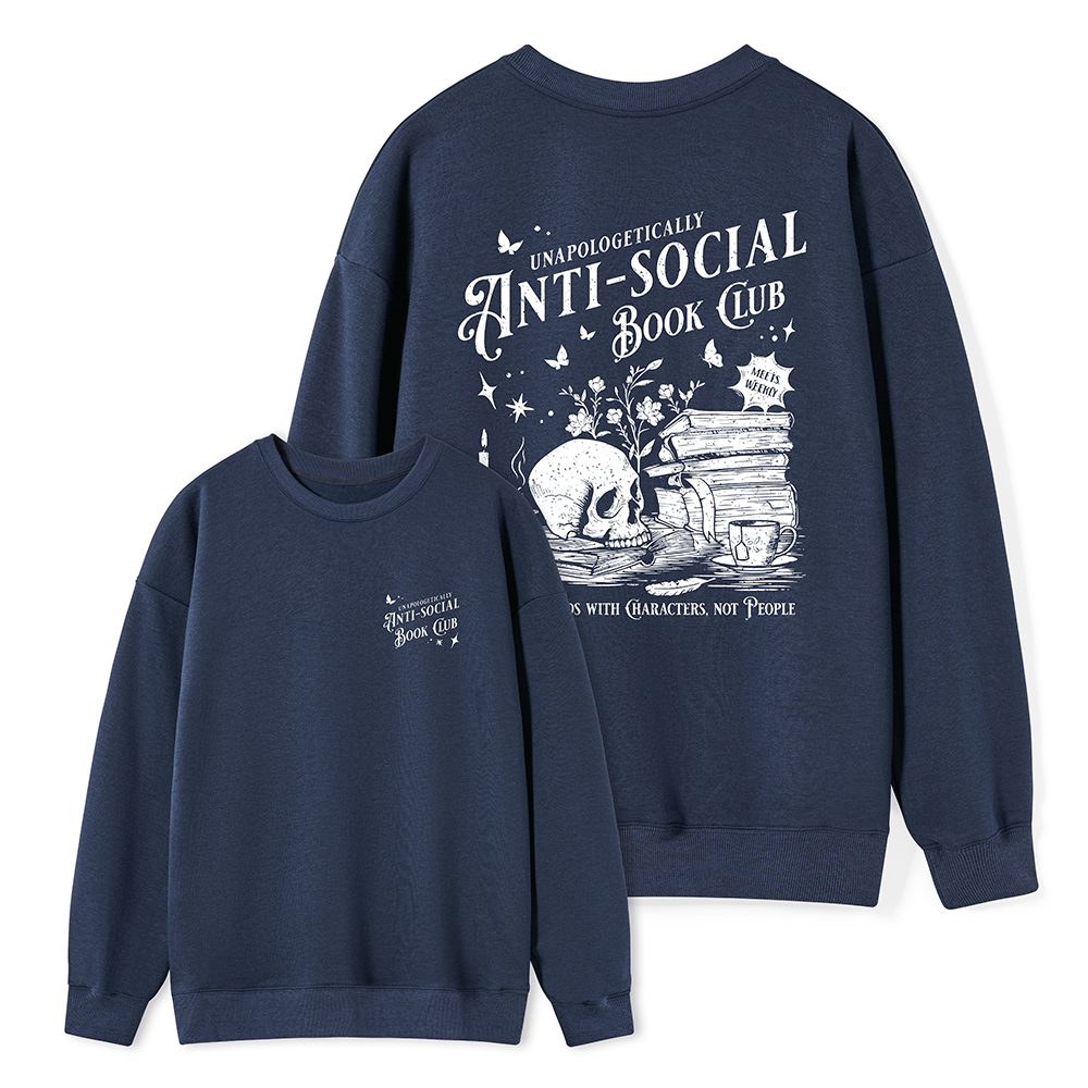 Pagewings Anti-social Book Club Comfort Colors Unisex Classic Sweatshirt