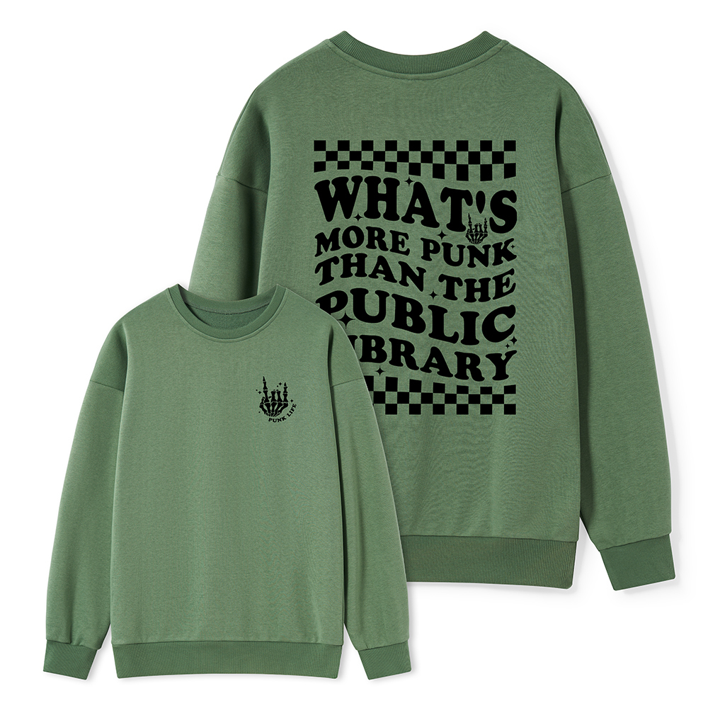 Pagewings punk the public library Unisex Classic Sweatshirt