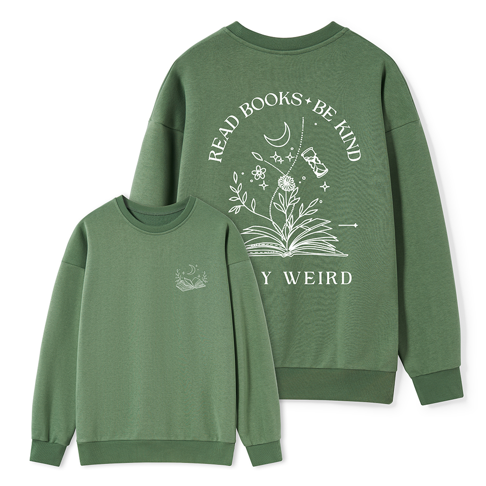 Pagewings Comfort Colors Read Books Be Kind Stay Unisex Classic Sweatshirt