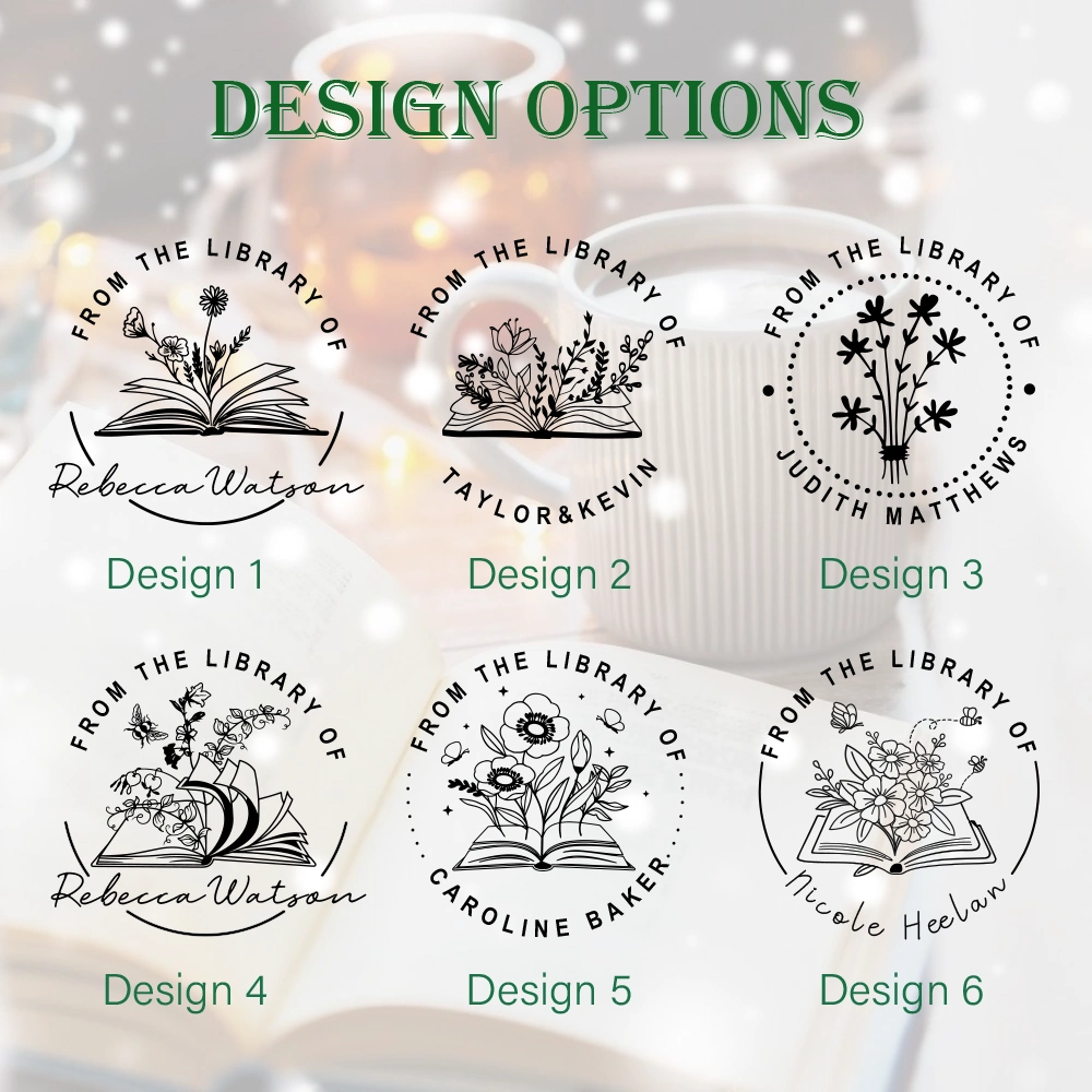 Pagewings Personalized Flowers Name Book Lovers Gift Book Embosser