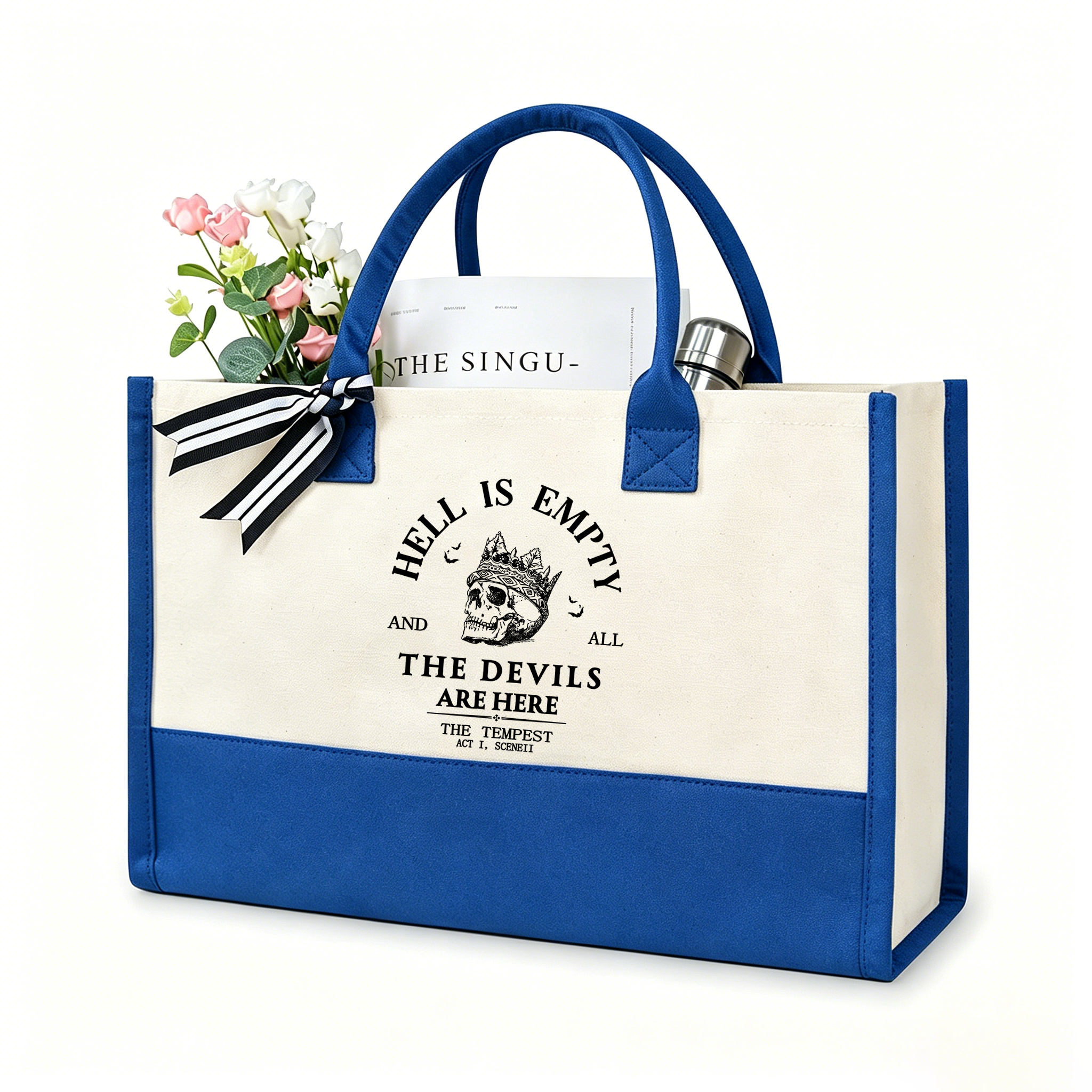 Pagewings Hell Is Empty And All The Devils Are Here12082 Large Tote Bag