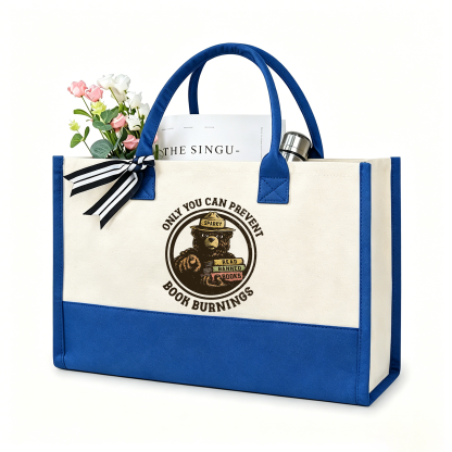 Pagewings Only You Can Prevent Book Burnings10703 Large Tote Bag