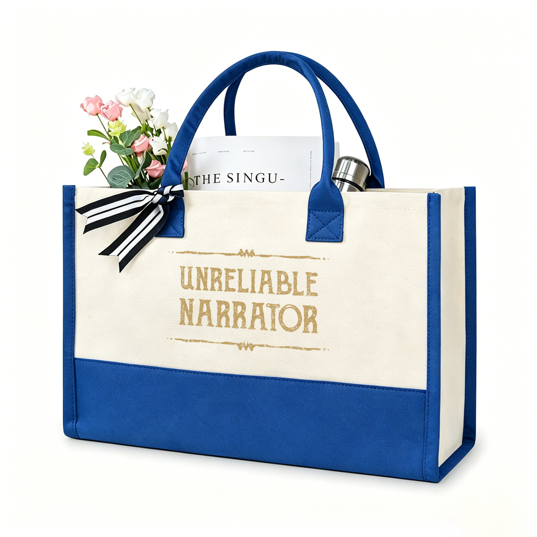 Pagewings Unreliable Narrator Large Tote Bag