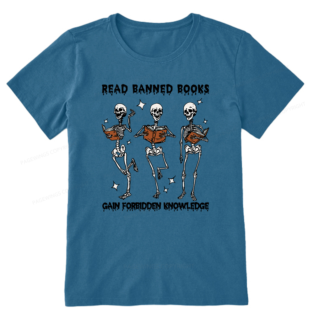 Pagewings Read Banned Books Gain Forbidden Knowledge Classic T-shirt