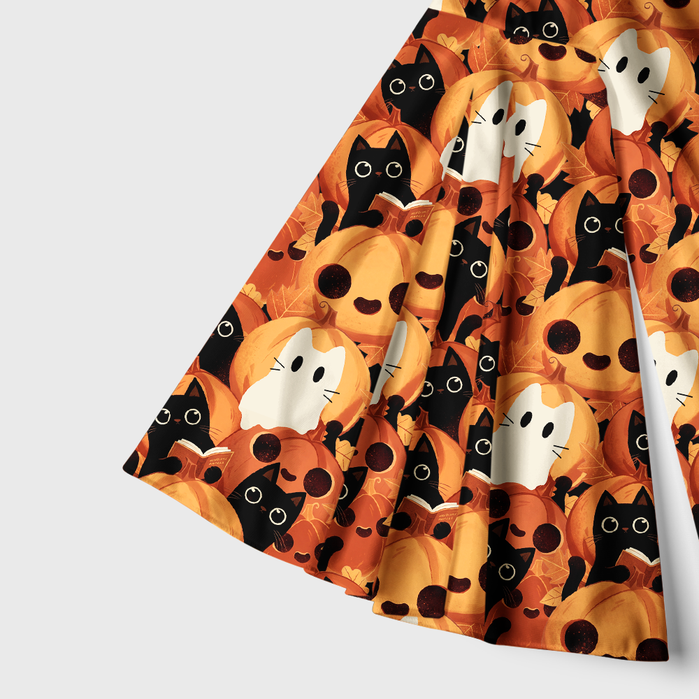 Pagewings Ghosts Love Reading Bell Sleeve Dress