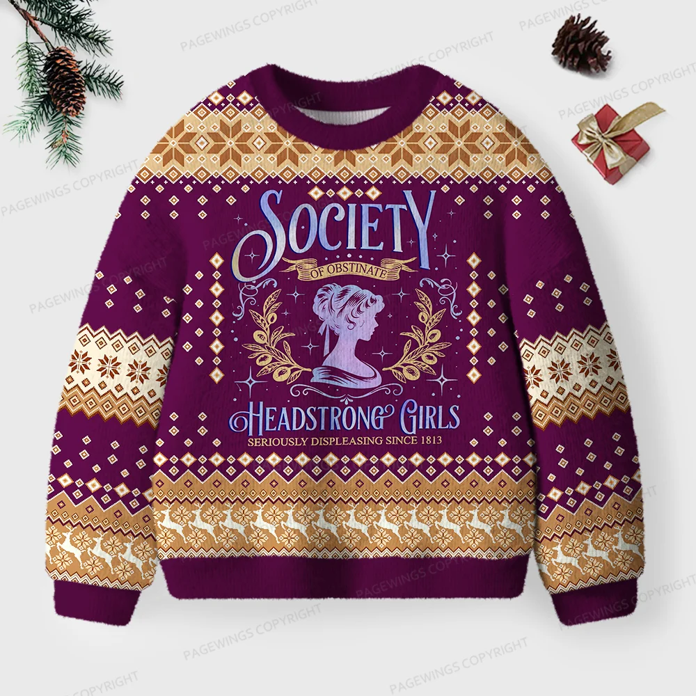 Pagewings He Sees What You've Been Reading Unisex Ugly Knit Sweatshirt