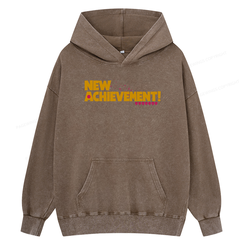 Pagewings New Achievement Unisex Washed Hoodie