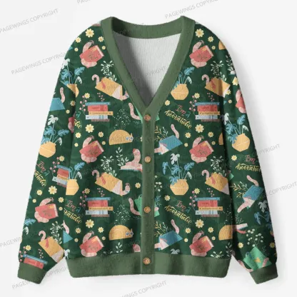 Pagewings I'm A Bookaholic  Unisex Ugly Cardigan Sweaters