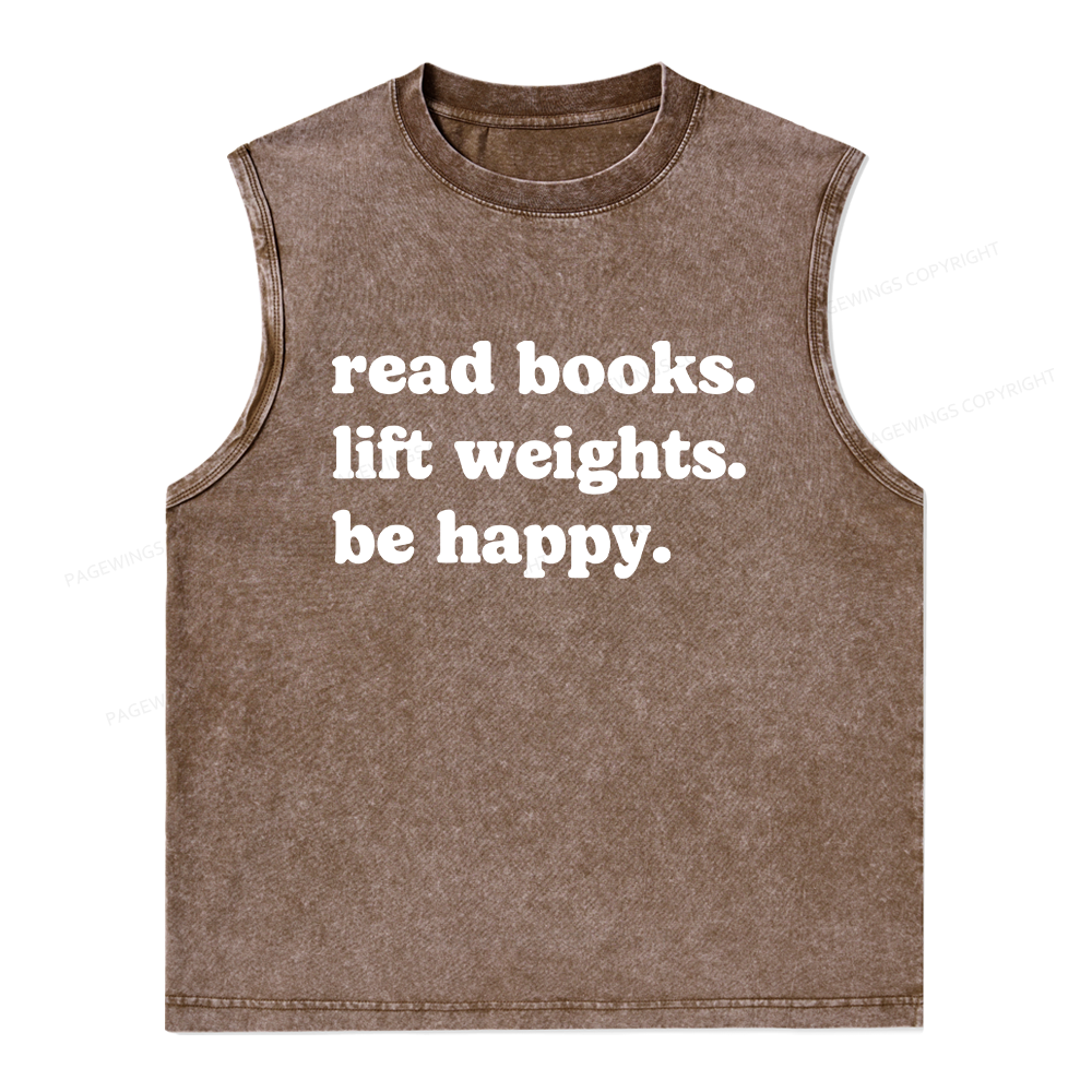 Pagewings Book Lover Gym Unisex Washed Tank Top
