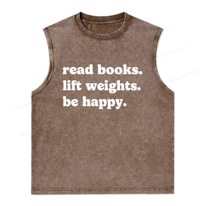 Pagewings Book Lover Gym Unisex Washed Tank Top
